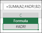 Program Excel wyświetli #REF! gdy odwołanie do komórki jest nieprawidłowe