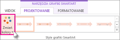 Zmienianie kolorów osi czasu