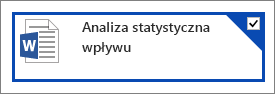 Dokument wybrany w usłudze OneDrive