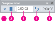 Pole chronometrażu nagrania w programie PowerPoint