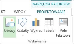 Karta Narzędzia raportów > Projektowanie