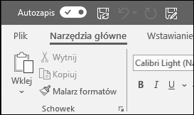 Przycisk przełączania funkcji Autozapis w pakiecie Office