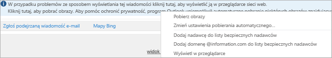 Na pasku informacyjnym wiadomości są podawane flagi i przypomnienia dla adresatów.