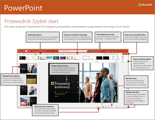 Przewodnik Szybki start dla programu PowerPoint 2016 (Windows)