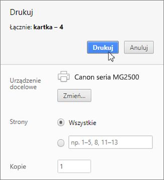 Kliknij pozycję Drukuj