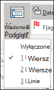 Ustawianie podglądu wiadomości