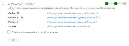 Zrzut ekranu przedstawiający ekran Reszta urządzeń w witrynie internetowej usługi OneDrive