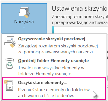 Czyszczenie starych elementów