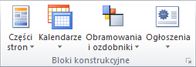 Grupa Bloki konstrukcyjne w programie Publisher 2010