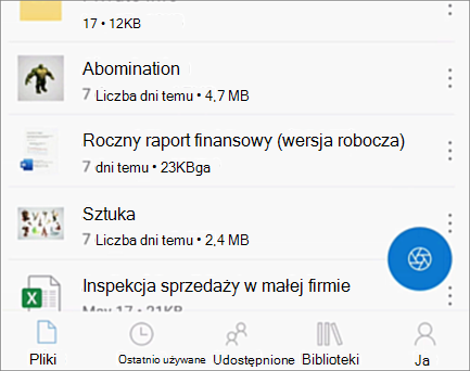 Usługa OneDrive dla systemu iOS