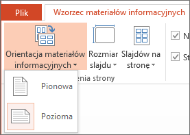 Menu Orientacja materiałów informacyjnych