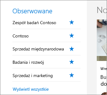 SharePoint Office 365 Obserwowane