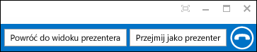 Powróć do widoku prezentera, Przejmij jako prezenter