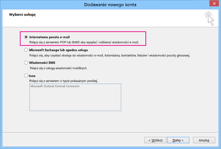 Wybieranie internetowej poczty e-mail
