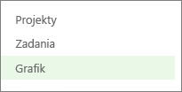 Grafik w okienku Szybkie uruchamianie