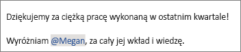 Możesz wybrać wyświetlanie tylko imienia danej osoby