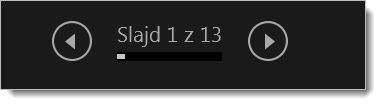 Widok prezentera — przyciski Poprzedni i Następny