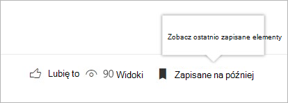 Kliknij, aby wyświetlić panel ostatnio zapisanych elementów