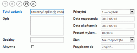 Typowe kontrolki programu Access.