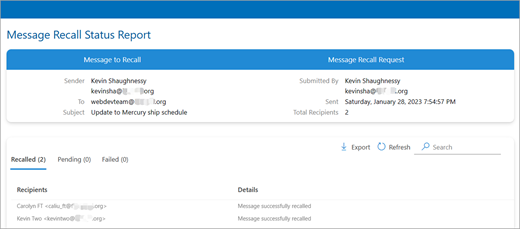 outlook to check on a message screenshot two