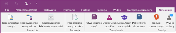 Karta Notes zajęć.