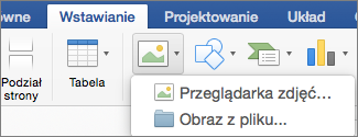 Pozycja Obraz z pliku wyróżniona na karcie Wstawianie