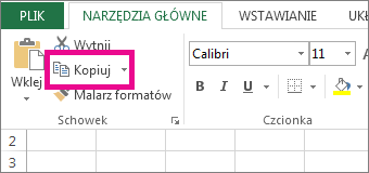 Na karcie Narzędzia główne kliknij przycisk Kopiuj