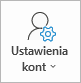 Przycisk Ustawienia kont w programie Outlook