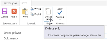 Kliknij element, aby dodać załączniki