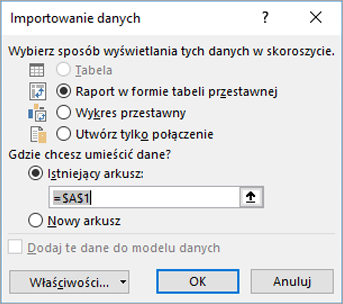 Importowanie danych