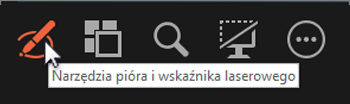 Wskazywanie i pisanie na slajdach za pomocą narzędzi pióra i wskaźnika laserowego