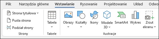 Wstawianie elementów w programie Word