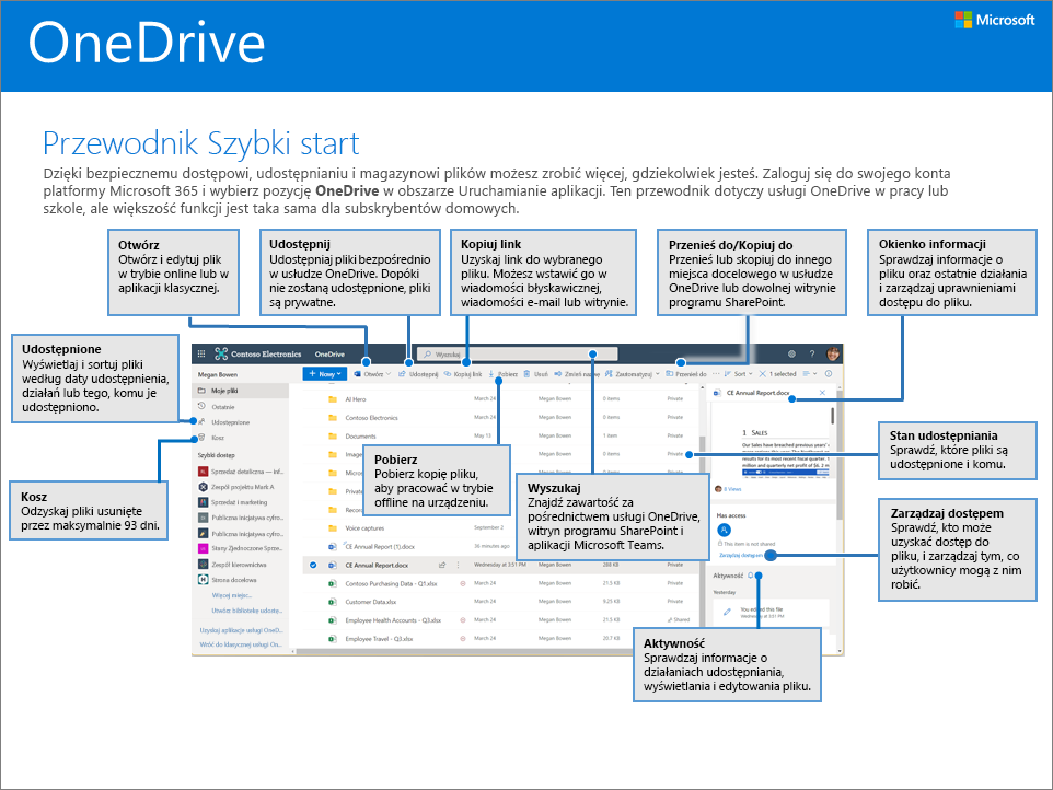 Przewodnik Szybki start dla usługi OneDrive