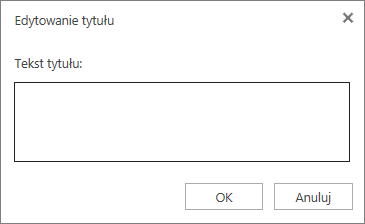 Pole Edytuj tytuł