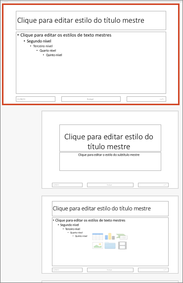 Efeitos de animação personalizados de SmartArt: lista vertical em caixas