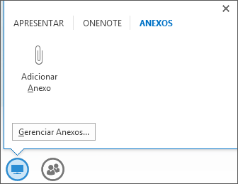 Captura de tela da adição de um anexo