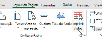 Na guia Layout da página, clique em Imprimir títulos