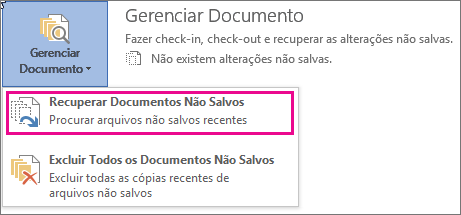 Recuperar Documentos Não Salvos no Office 2016