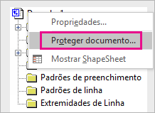 Proteger Documento no Gerenciador de Desenho do Visio 2016