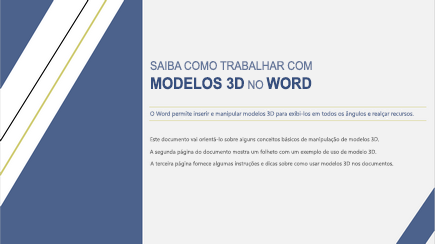 Captura de tela da capa de um modelo do Word 3D