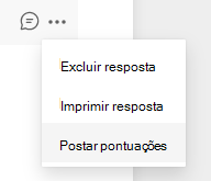 pontuações de post