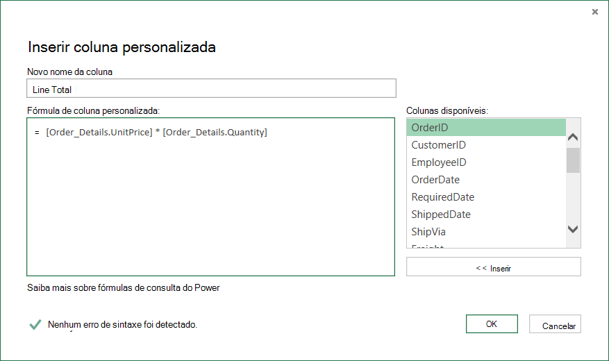 Calcular o total de linhas para cada linha de Order_Details