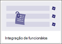 Modelo de lista de integração de funcionários