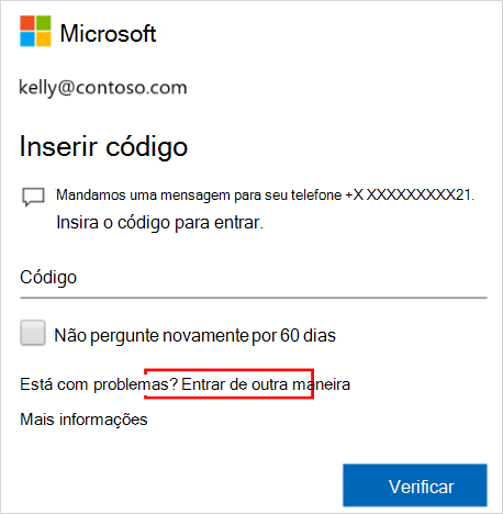 Alterar o método de verificação de entrada