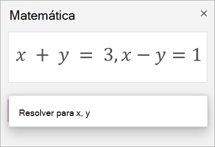 Uma equação de sistemas escrita com uma vírgula