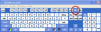 Teclado Virtual do Windows com a tecla Scroll Lock