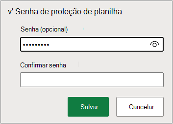 Definir uma palavra-passe de folha