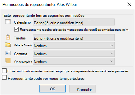 Delegar permissões no Outlook