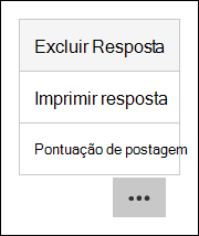 Excluir, imprimir e postar opções de pontuação no Microsoft Forms