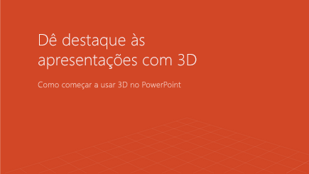 Captura de tela da capa de um modelo do PowerPoint 3D